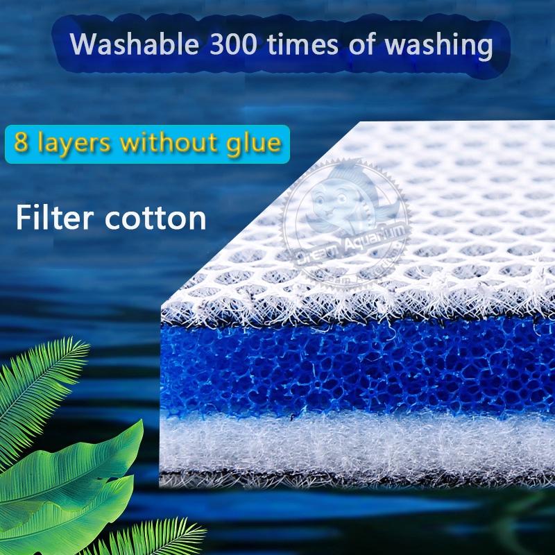 Reusable 8D Aquarium Filter Sponge Fish Tank Filter Media Foam