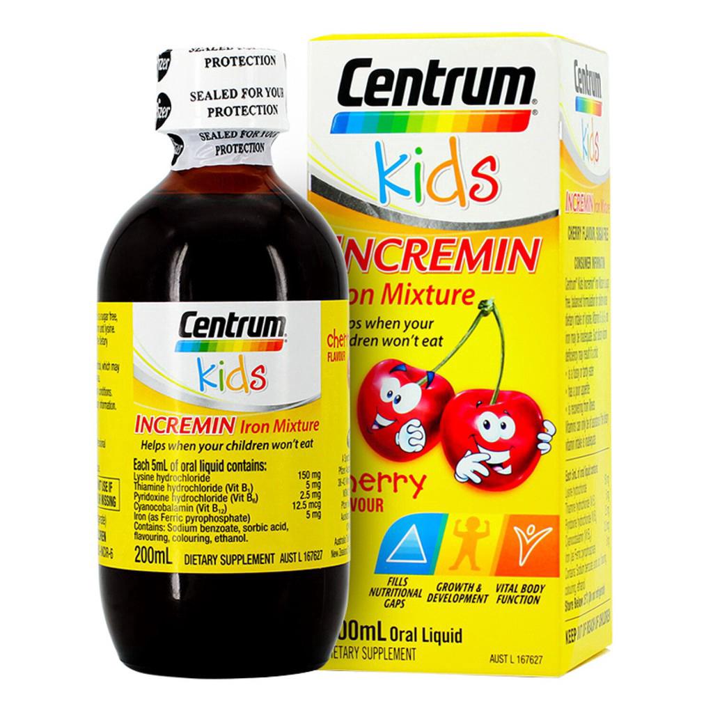 Centrum Kids Incremin Iron Mixture Cherry Flavour 200ml Shopee