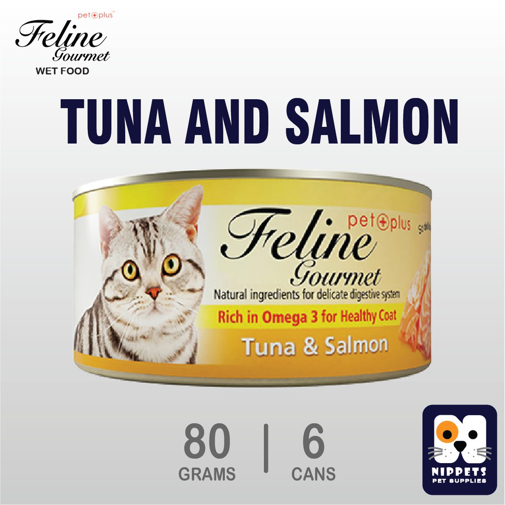 Feline Gourmet Tuna and Salmon Wet Cat Food 80g (Set of 6 cans) Shopee Philippines