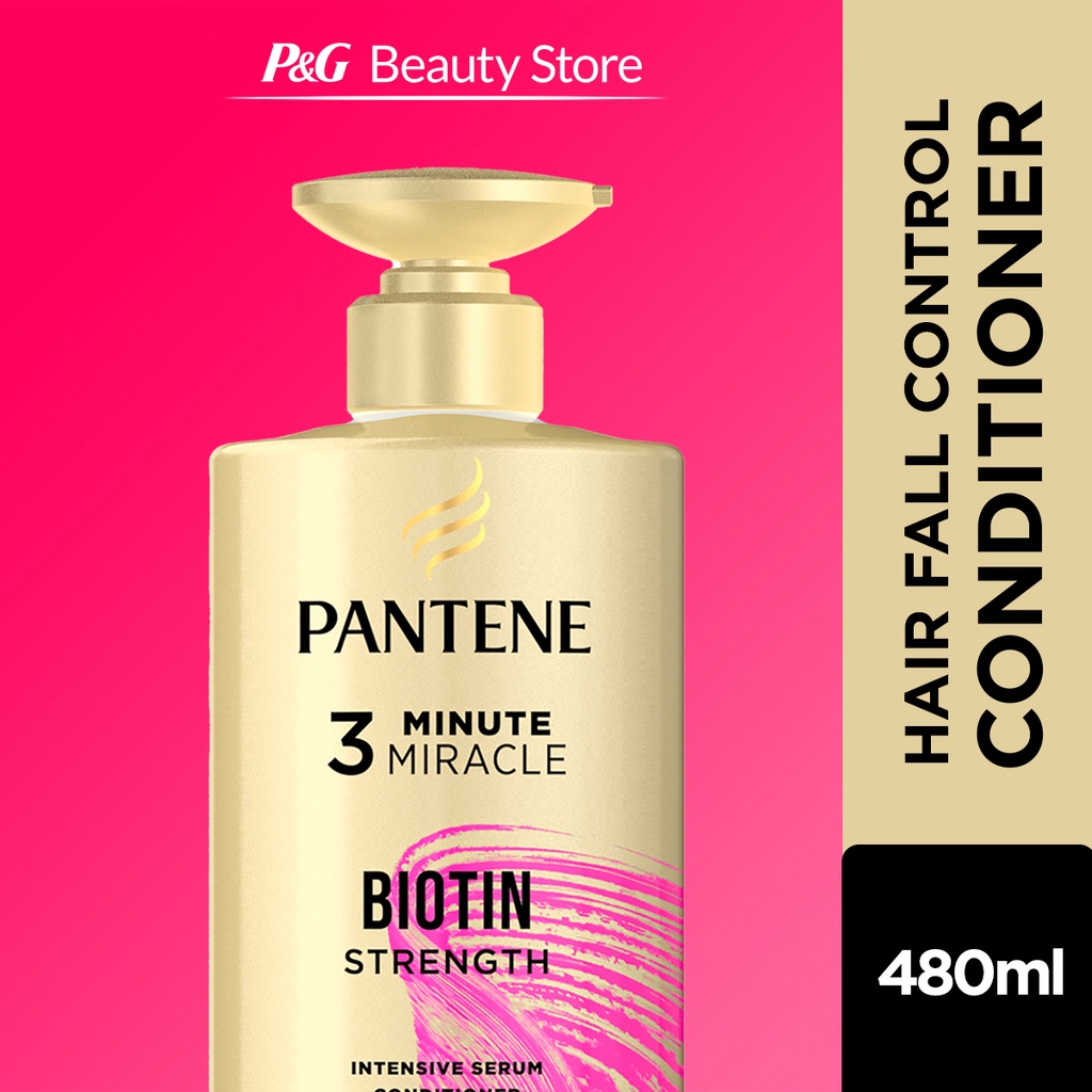 Pantene ProV 3 Minute Miracle Biotin Strength 480ml(Hair dye) Shopee