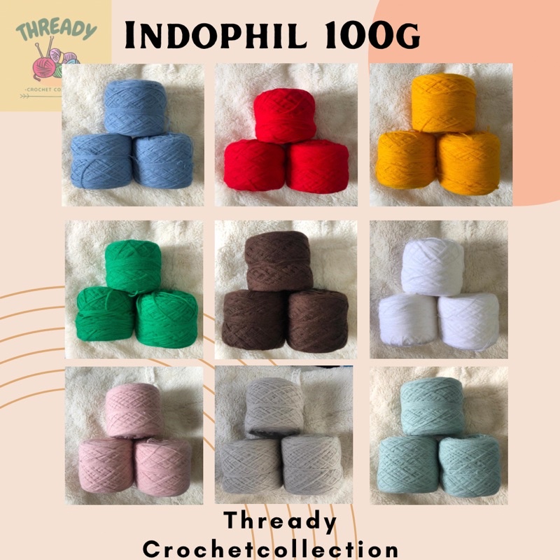 Soft Indophil Crochet Yarn 100g Shopee Philippines