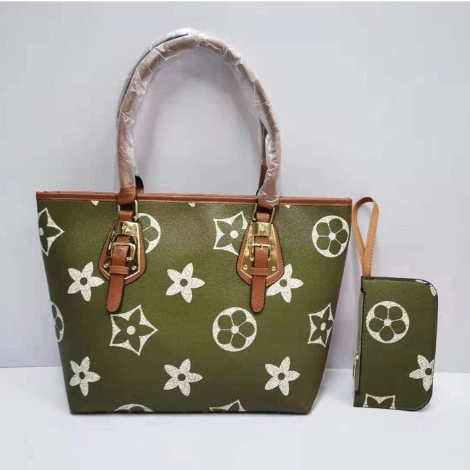 YLS New Arrival Waterproof leather bag handbag Tote Bag with pouch LV