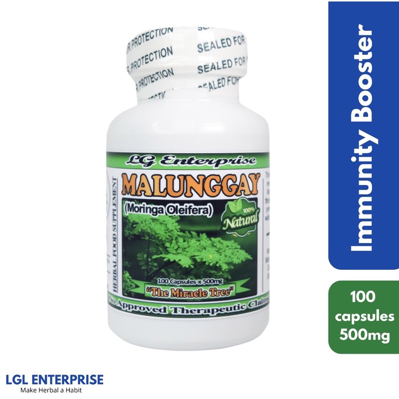 Malunggay Herbal Capsules Blood Sugar and Cholesterol Reduction Immunity Booster 100