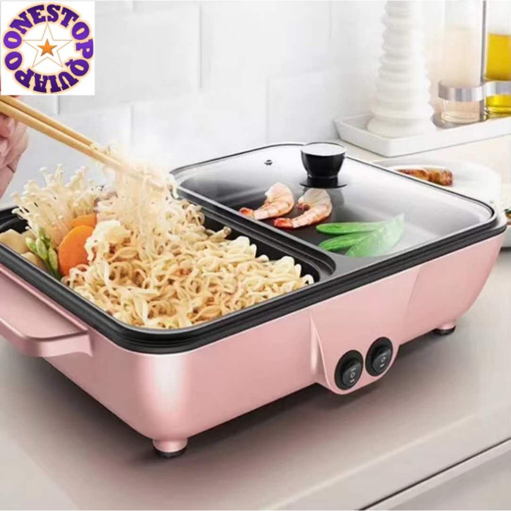 OSQ Singlelife Korean samgyup Multifunction Electric Hot Pot Grill