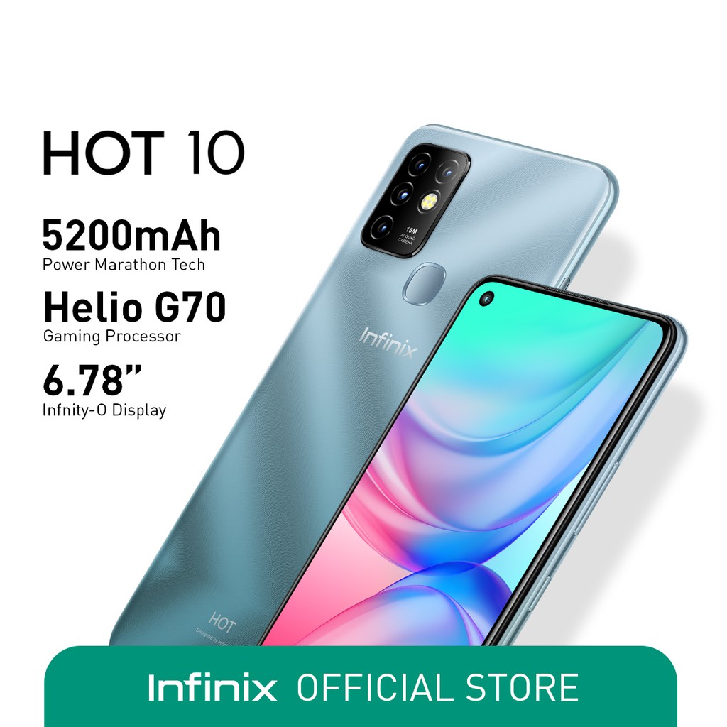 Infinix Hot 10 4GB + 128GB, G70 Chipset (1 year local warranty