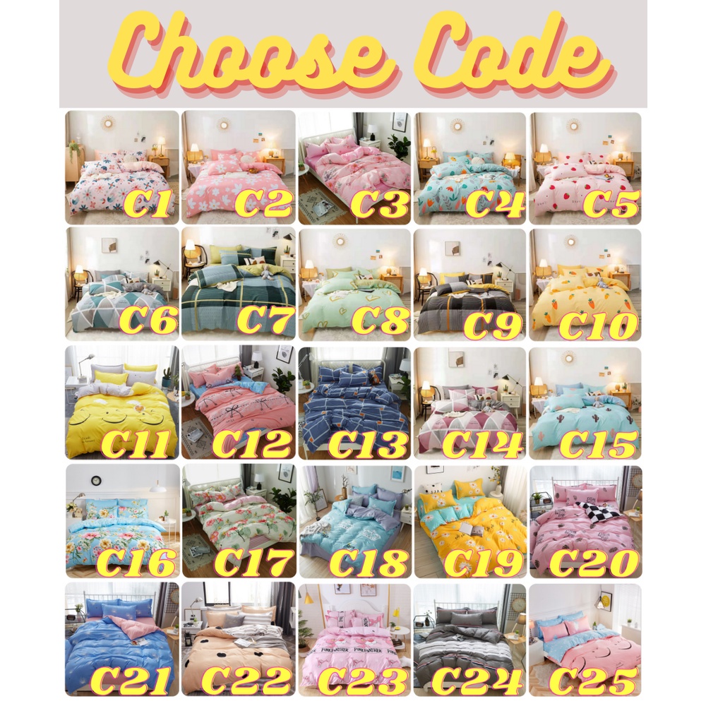 HW Single Queen King Size Bed Set Duvet Comforter Cover Bedsheet Pillow Cases 3 in 1 and 4 in 1