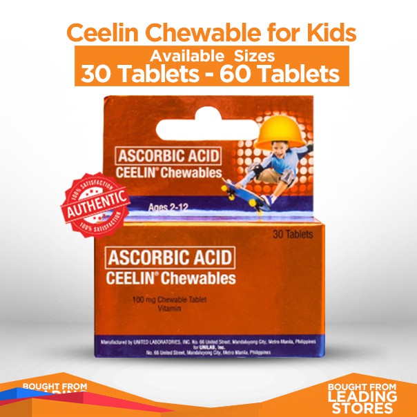 Ceelin Chewables Ascorbic Acid 60 tablet ( Ages 212 Years Old