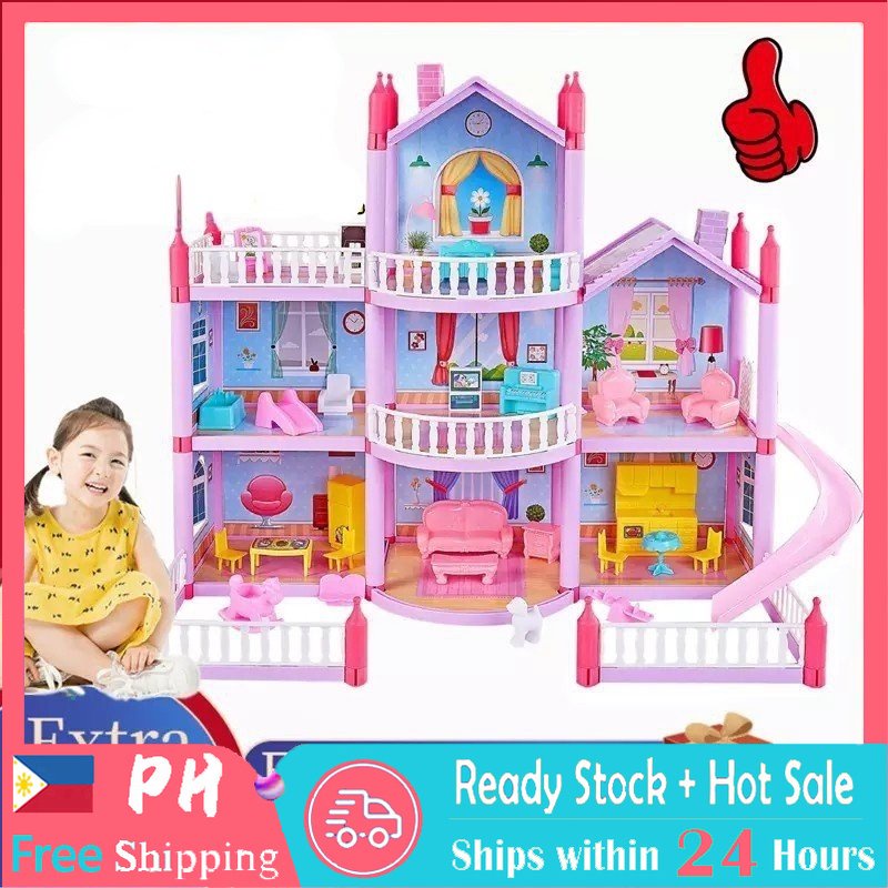 Princess Villa House Barbie Doll House Large Size Shopee Philippines