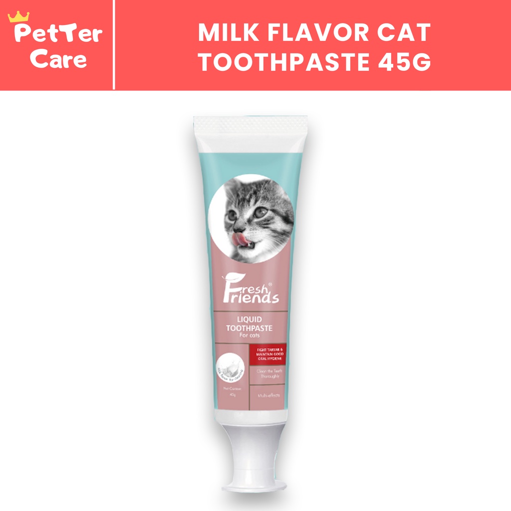 Fresh Friends Cat Toothpaste 45g Milk Flavor for Fresh Breath Shopee