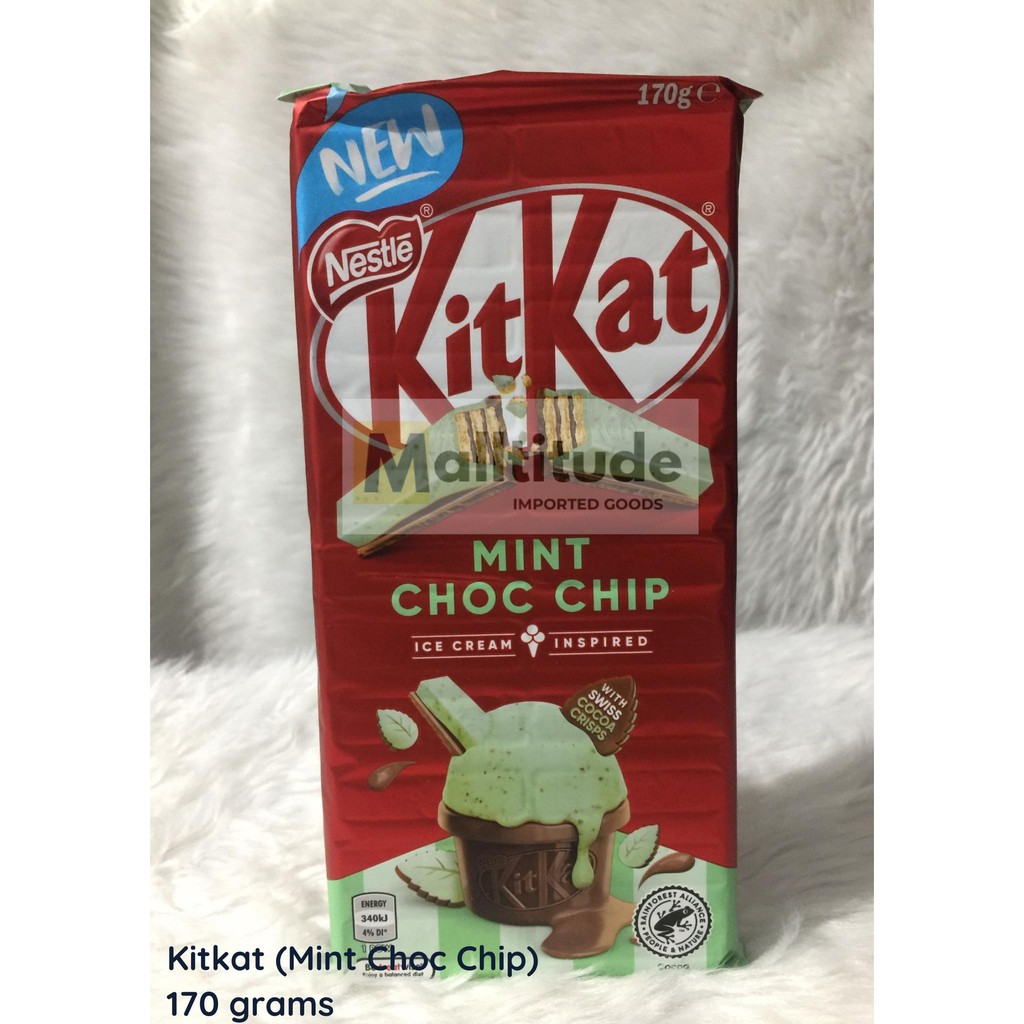 Kitkat Mint Choc Chip Chocolate Bar 170g Imported from Australia Shopee Philippines