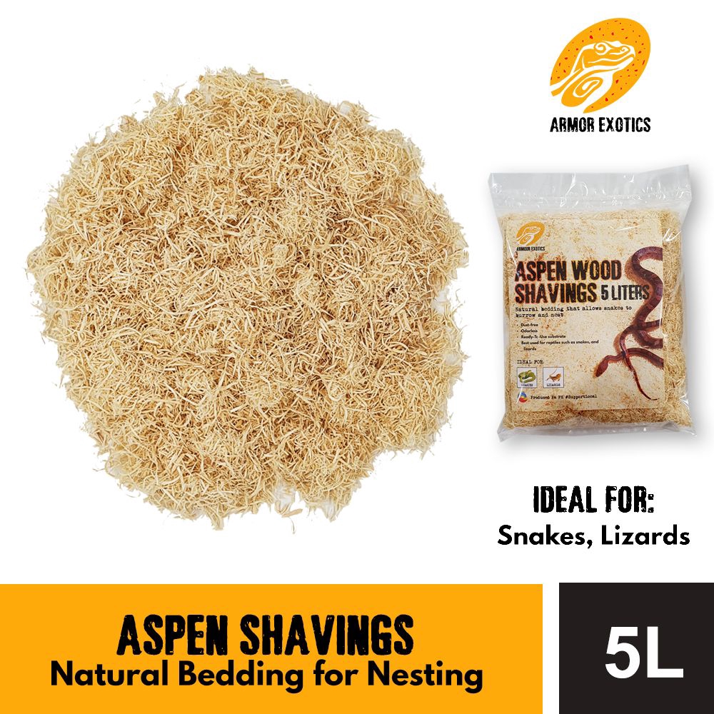 Armour Exotics Aspen Wood Shavings 5L Snake Bedding Hamster Bedding