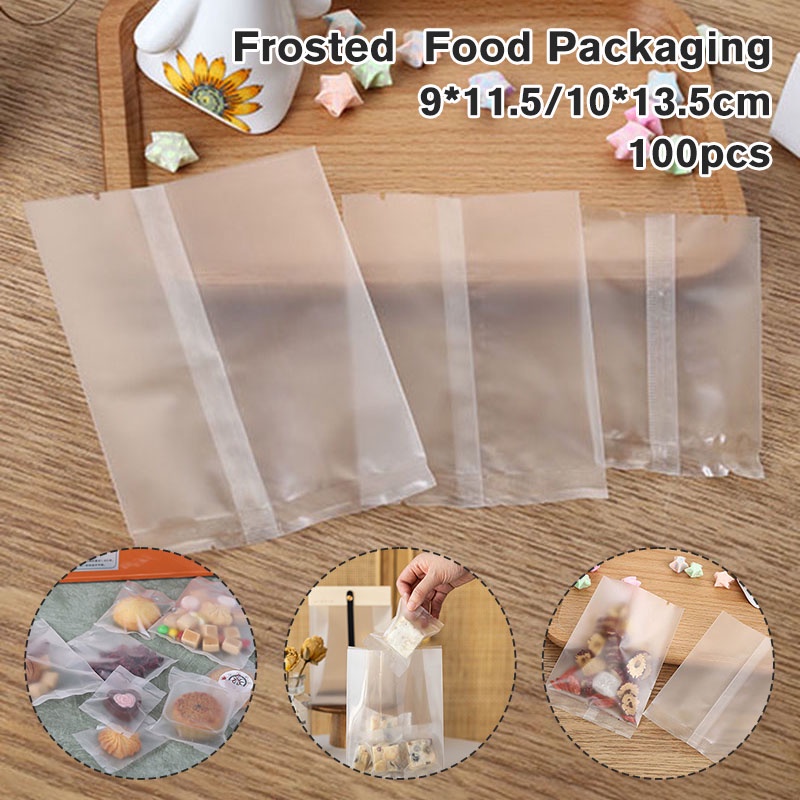 100pcs Frosted Food Bag Vacuum Sealer Bags Candy Cookies Packaging Bags