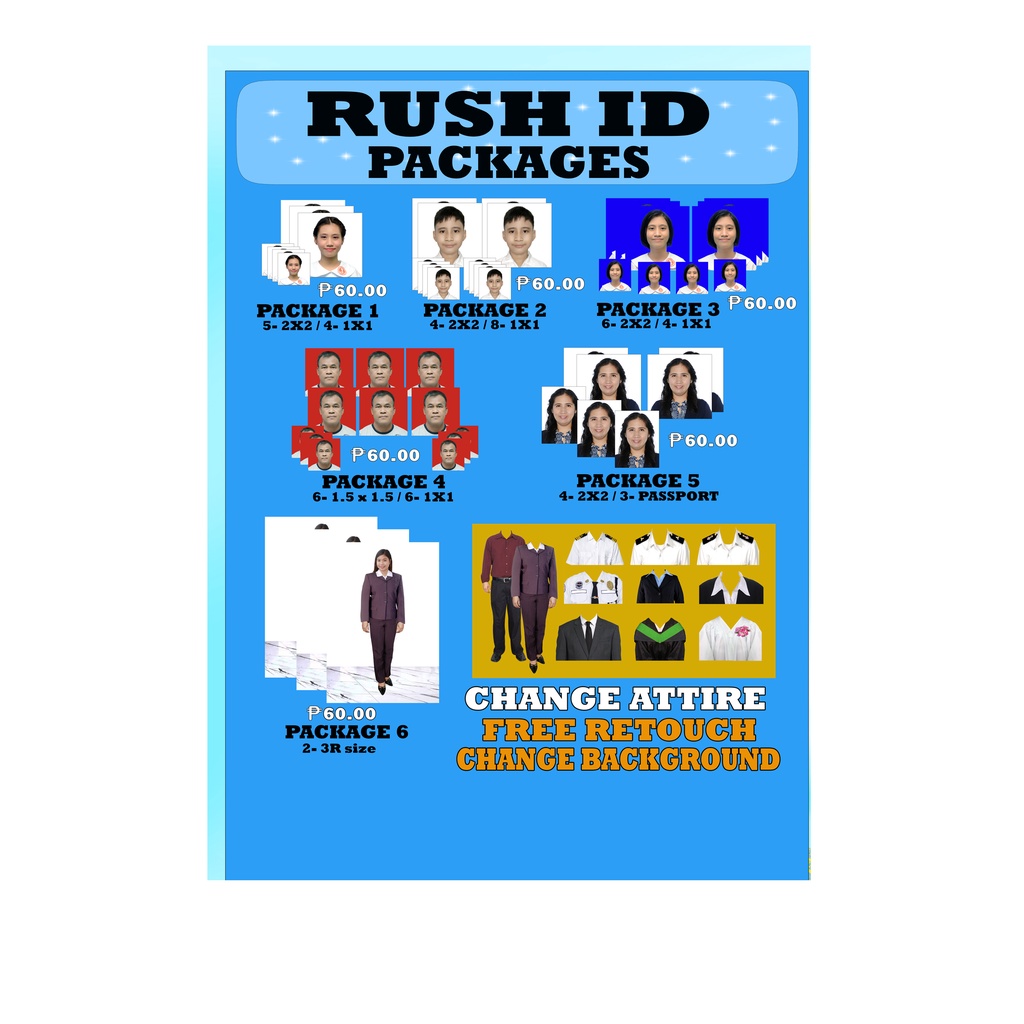 RUSH ID PHOTO PACKAGE Shopee Philippines