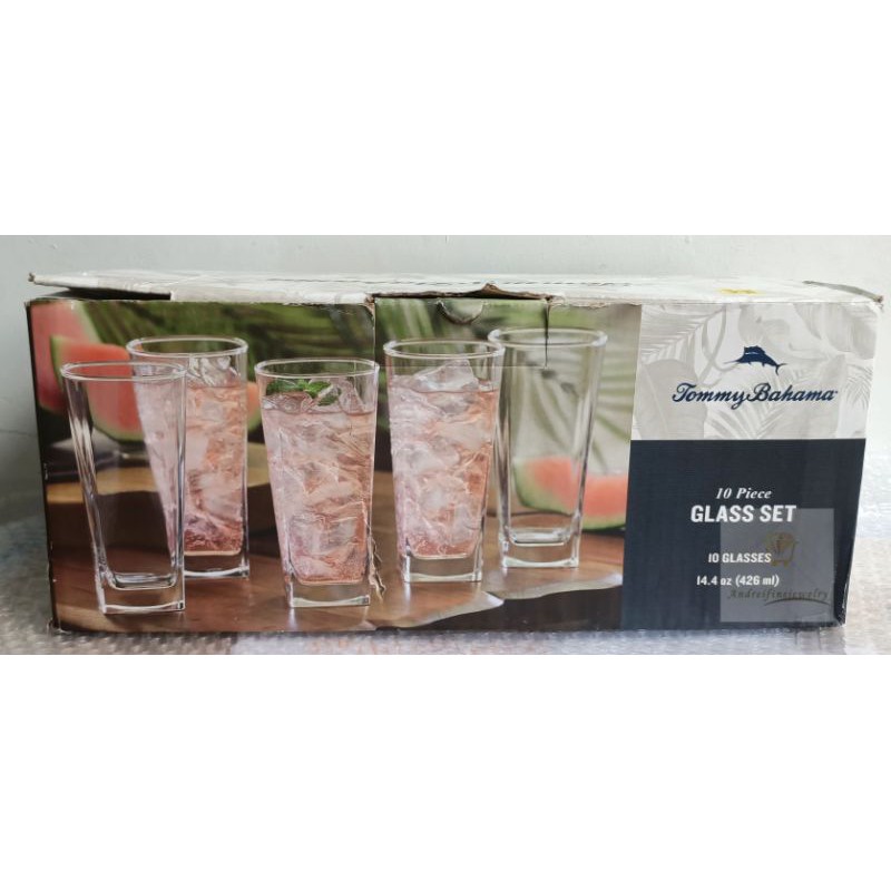 Tommy Bahama 10 pc. Glass set 14.4 oz. Nippon regular agency