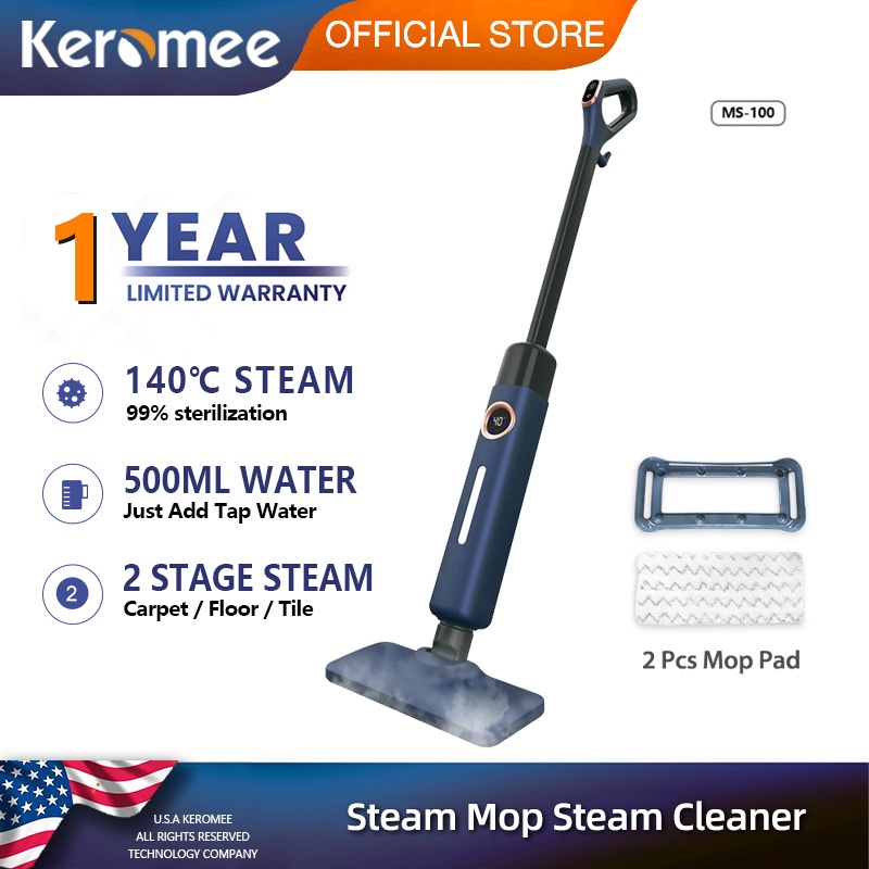 Keromee Steam Mop Home Germicidal Electric Cleaner Floor steamer Non