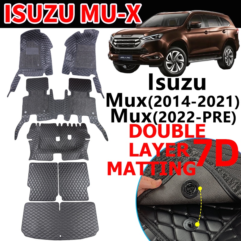 20142022 Isuzu MUX Matting 2Layers Car Floor Mats Deep Dish coil Mat