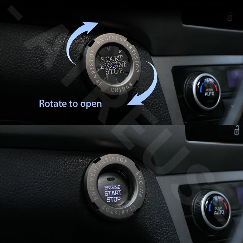 Honda Car Ignition Switch Ring Engine Start Stop Button Cover For City