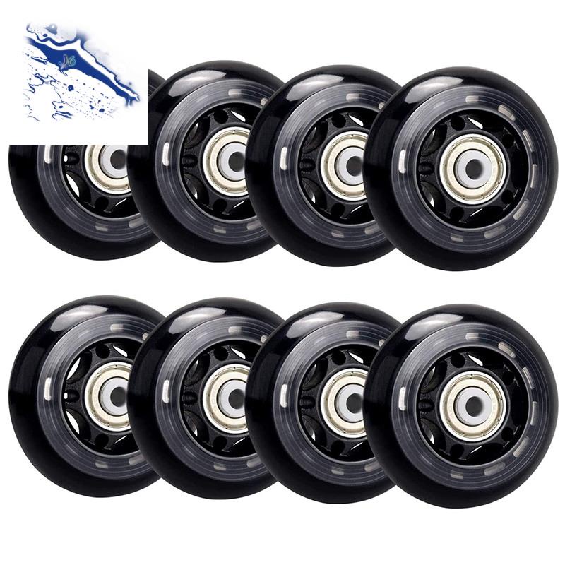 8 Pack Inline Skate Wheels, Indoor/Outdoor Roller Skate Wheels, Roller