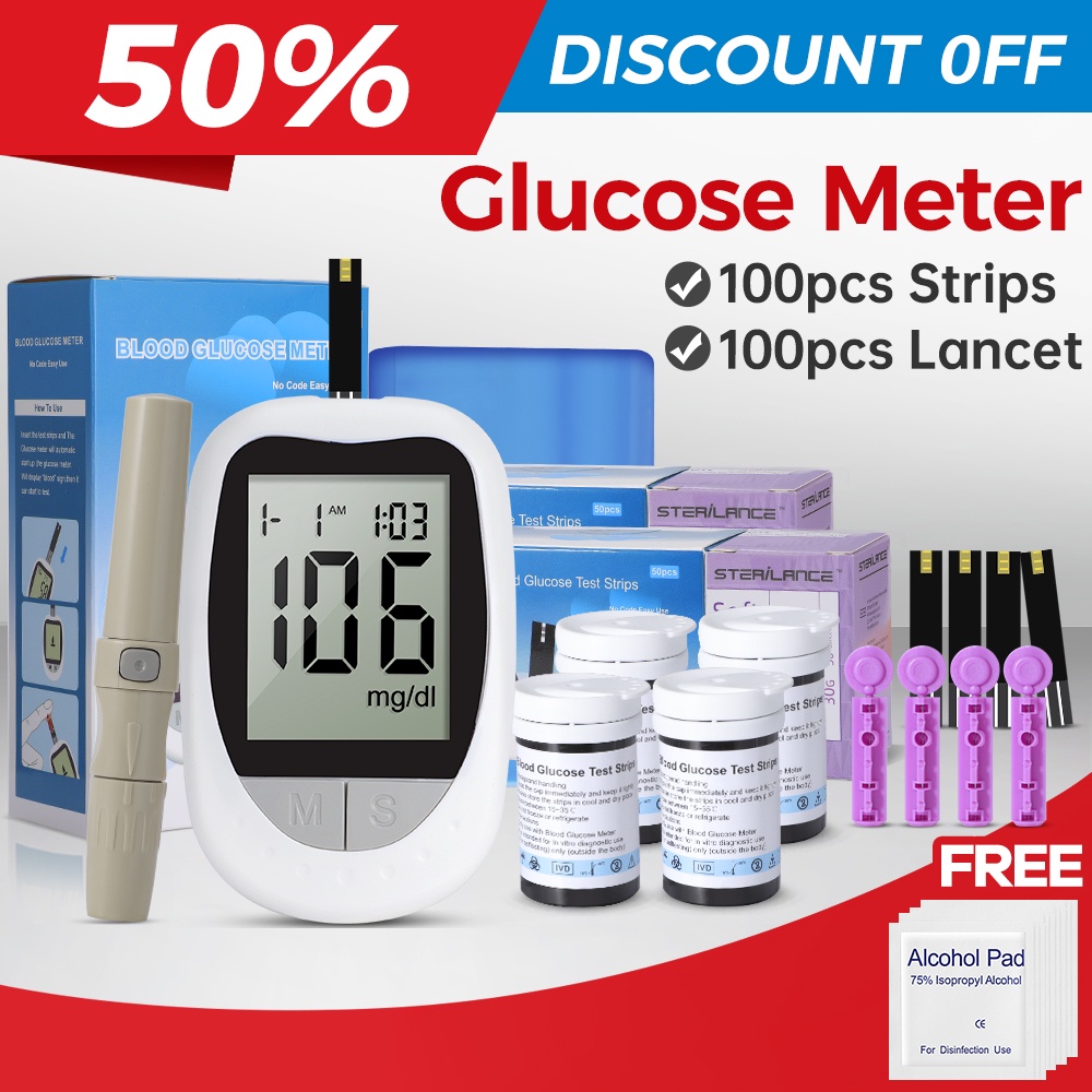 Blood Glucose Meter Kit Complete Blood Sugar Monitoring Set