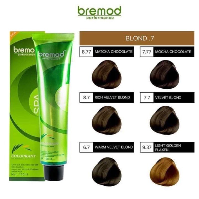 Bremod Hair Colors Dyed Cream Chocolate Blonde Velvet Light Golden
