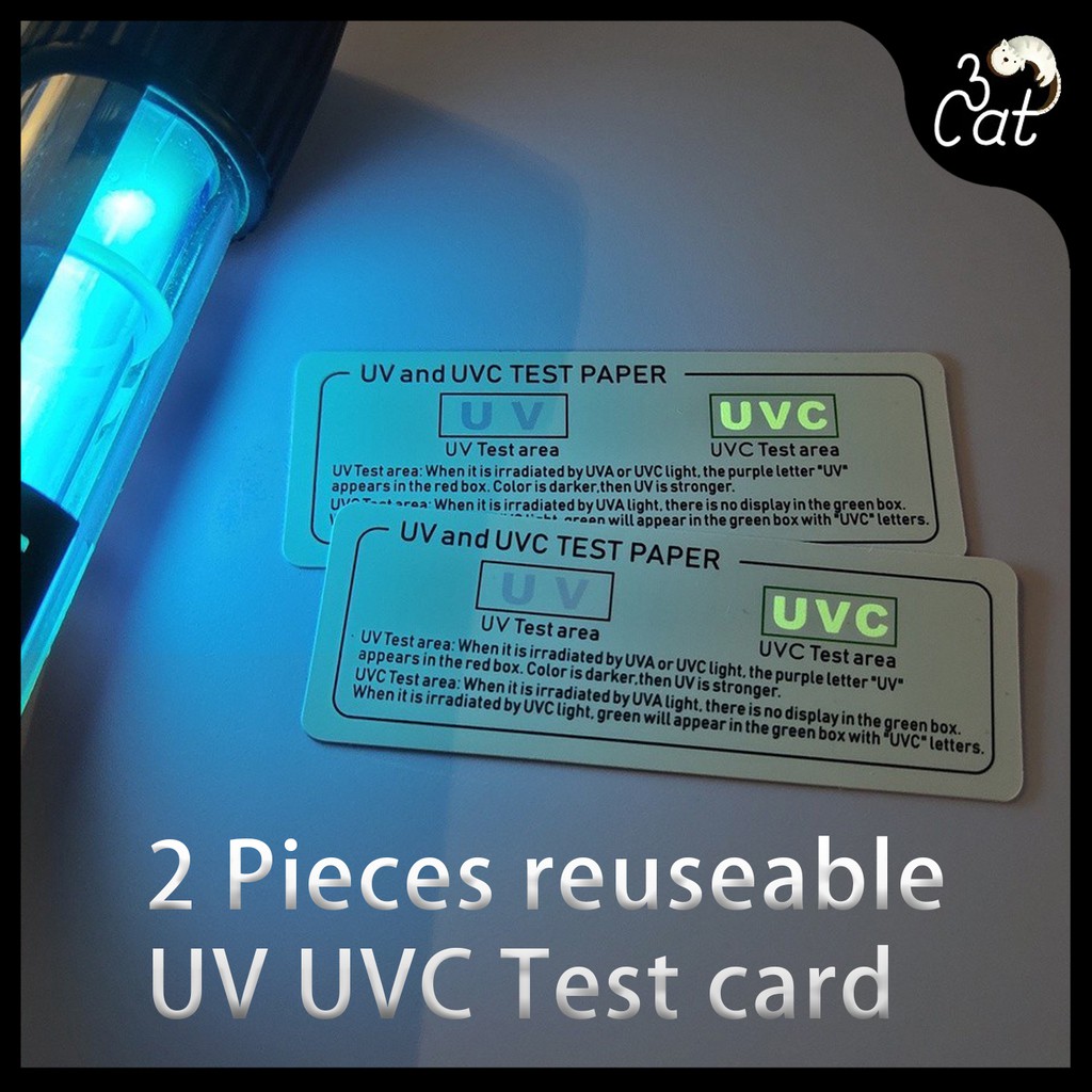 ThreeCat UVA UV UVC Test Card DualPurpose Disinfection Lamp