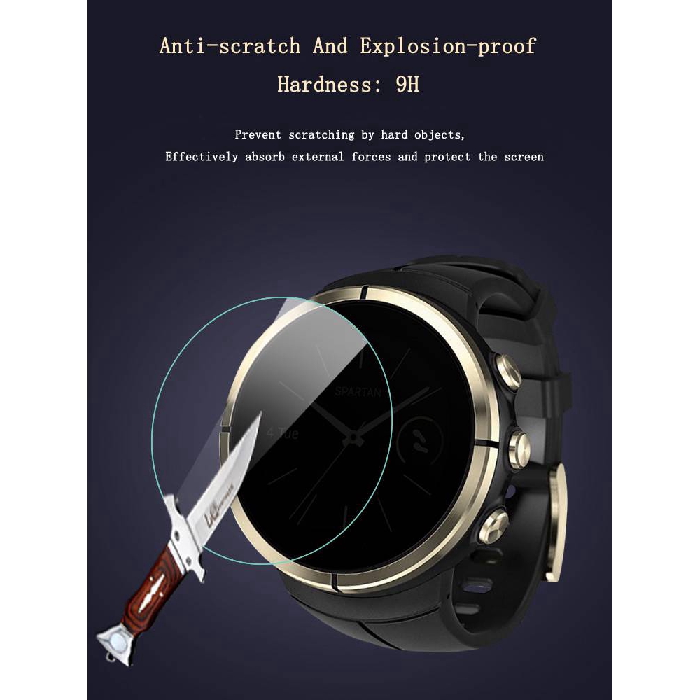 Universal Round Watch Screen Protector 9H Tempered Glass Choice of Size
