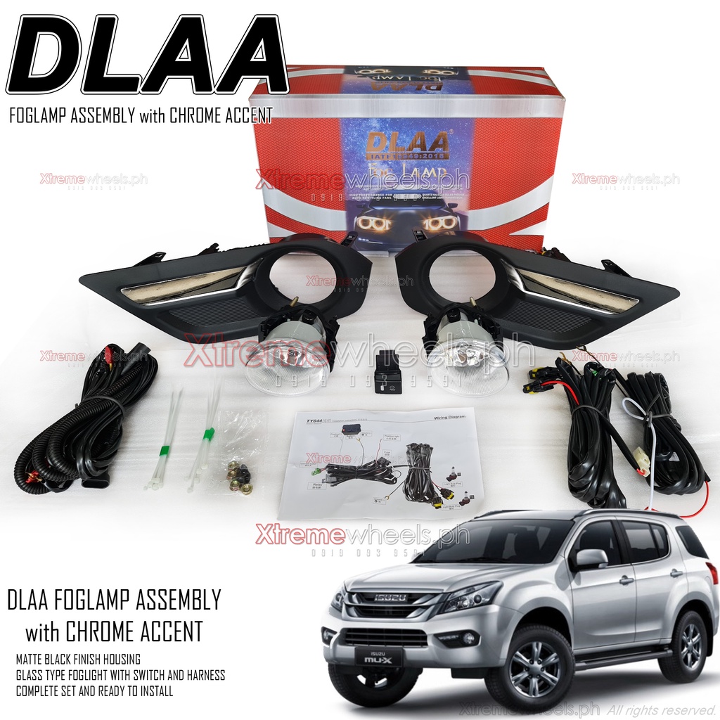 Isuzu Mux 20132017 Foglights / Fog Lights Assembly DLAA Brand ( mux
