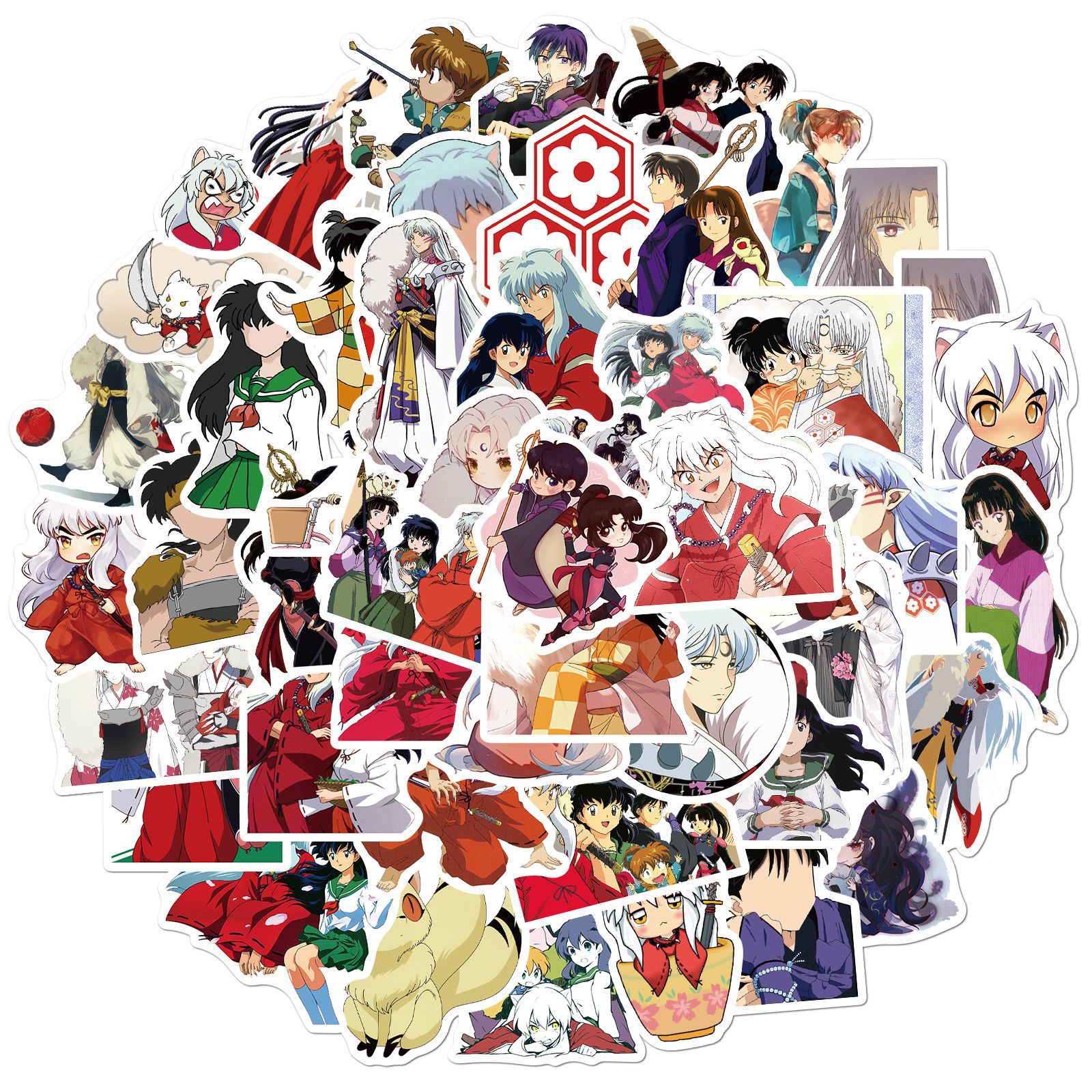 50pcs Anime Inuyasha graffiti stickers skateboard laptop waterproof