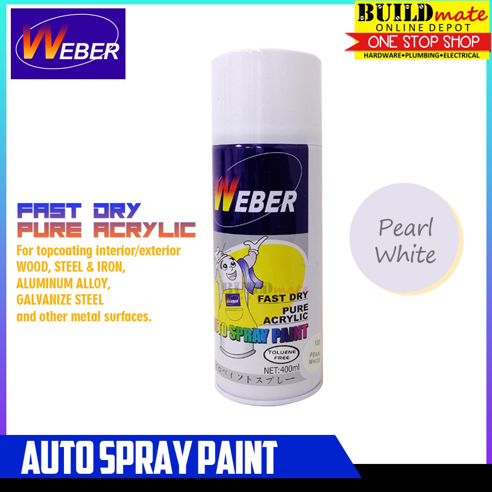 WEBER Auto Spray Paint SP130 PEARL WHITE Shopee Philippines