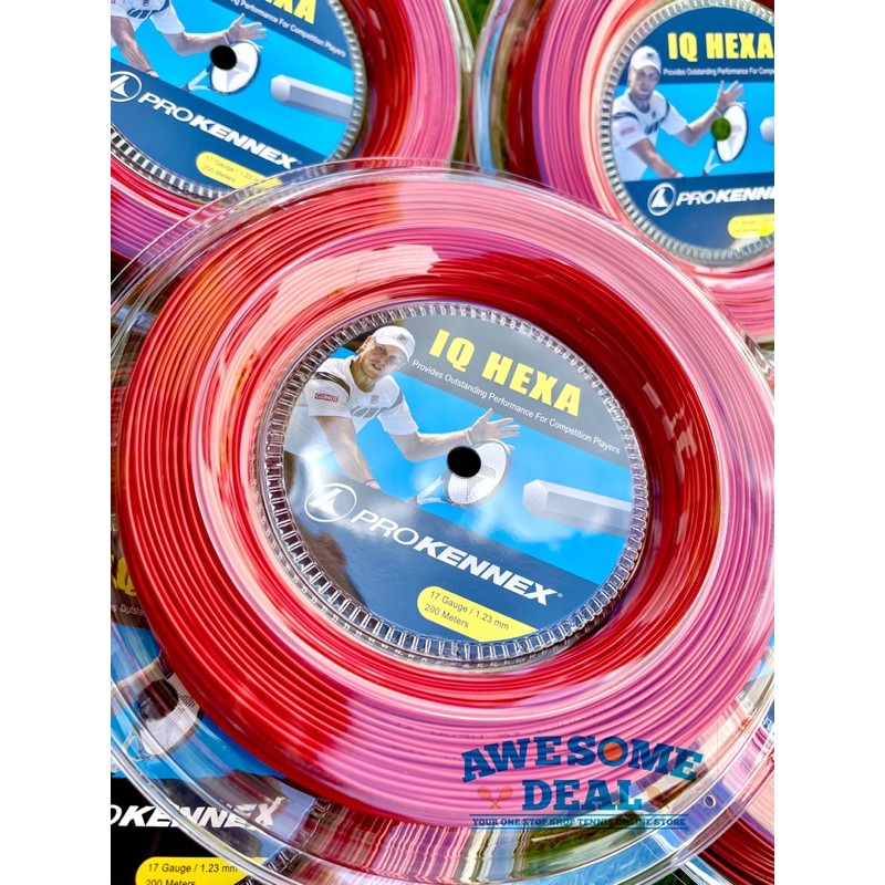 Strings Sporting Goods ProKennex IQ Hexa 200m 17 gauge tennis string reel