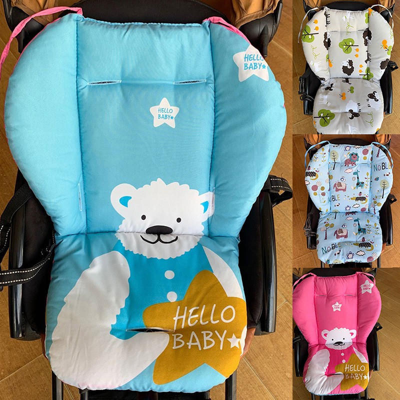 Universal Cartoon Floral Stroller Seat Covers Soft Thick Pram Car Seat