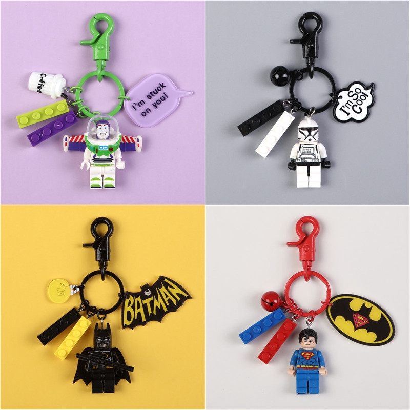 LEGO Cute Things Toy Story Buzz Lightyear Batman Superman Keychain