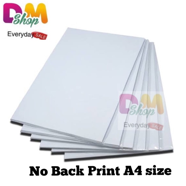 Photo paper Glossy A4 No Back print 230gsm Shopee Philippines