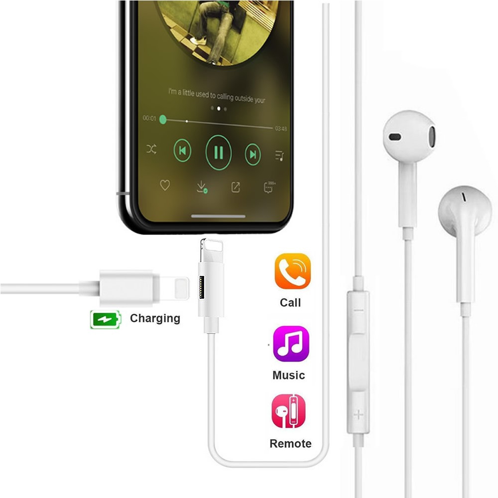 2in1 Wired Bluetooth Earphones with Mic Charging