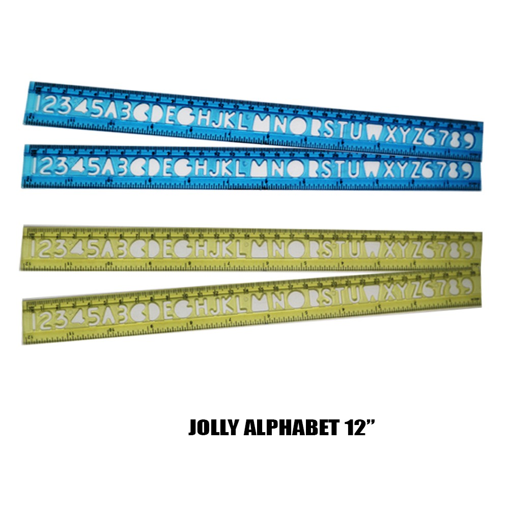 ALPHABET RULER 12" WITH STENCIL Shopee Philippines
