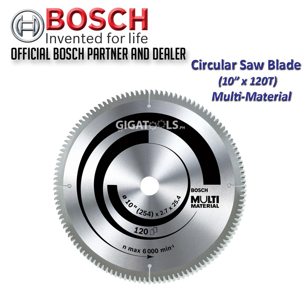 Bosch Circular Saw/Miter Saw Blade 10" x 120T Multi Material Shopee