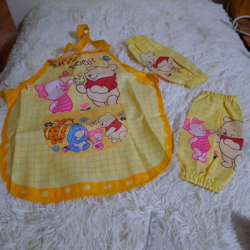 Winnie the Pooh Baby Hotdog Pillow Pair and Apron Bib Set from HK box Shopee Philippines