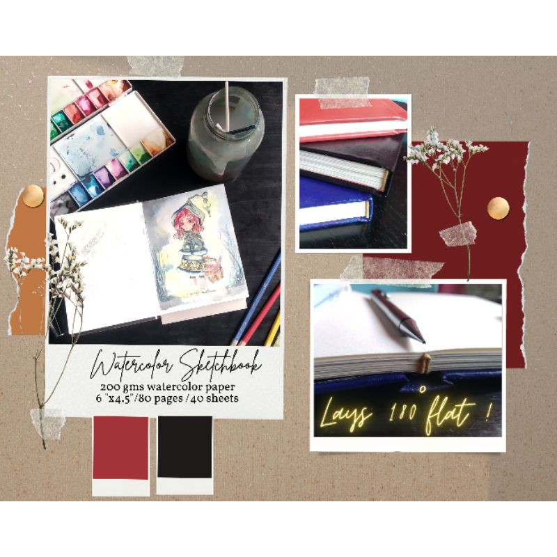 Watercolor Sketchbook 200 gsm 6"*4.5" Shopee Philippines