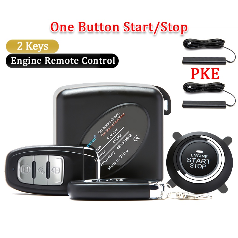 Car Door Lock PKE Remote Engine Start Button Push Start Keyless Entry