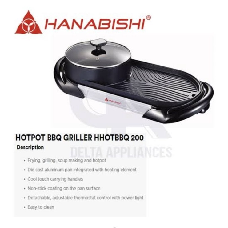HANABISHI HOTPOT BBQ GRILLER 200 Shopee Philippines