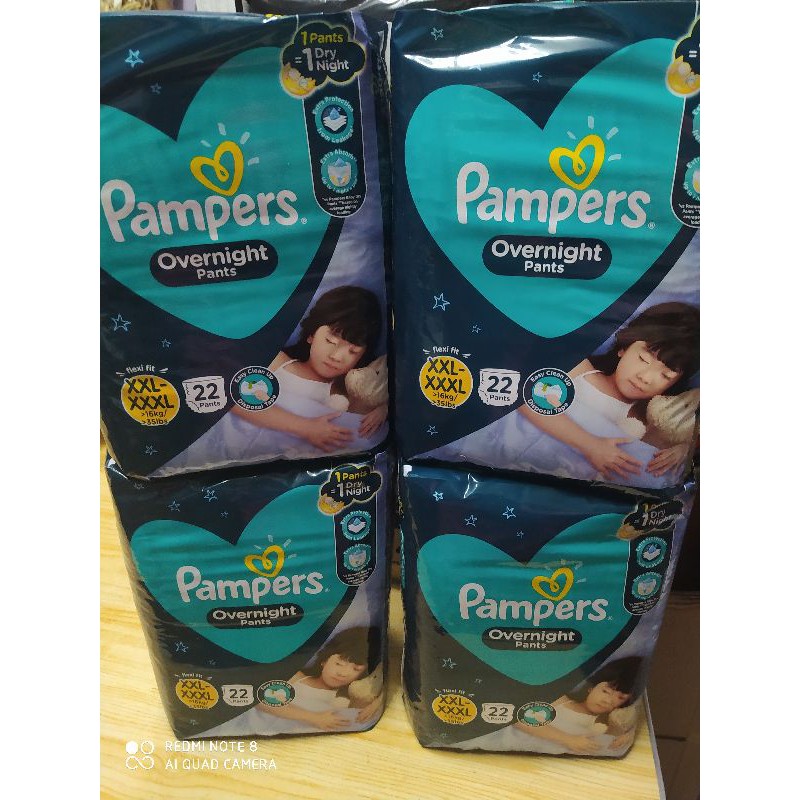 Pampers Overnight XXLXXXL 22pcs X 4packs diaper Shopee Philippines