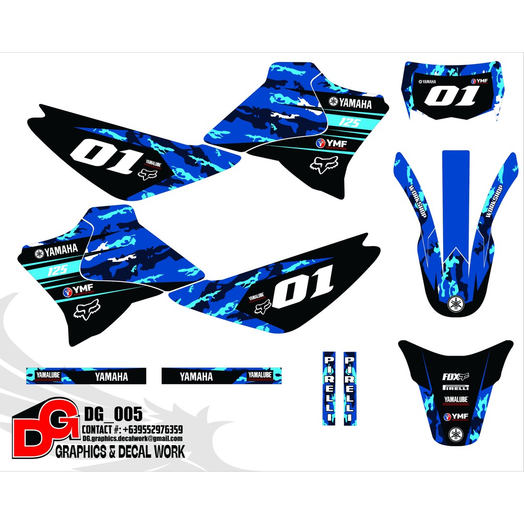 DG_DECALWORKS YAMAHA XTZ 125 Decal Graphics Kit Shopee Philippines