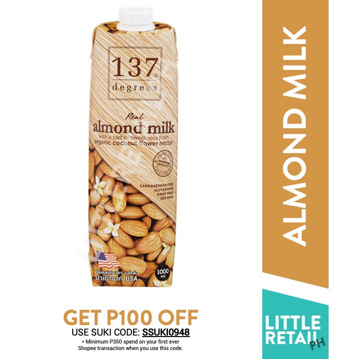 Keto/Low Carb Approved Almond Milk 137C Degrees 1 Liter from Thailand