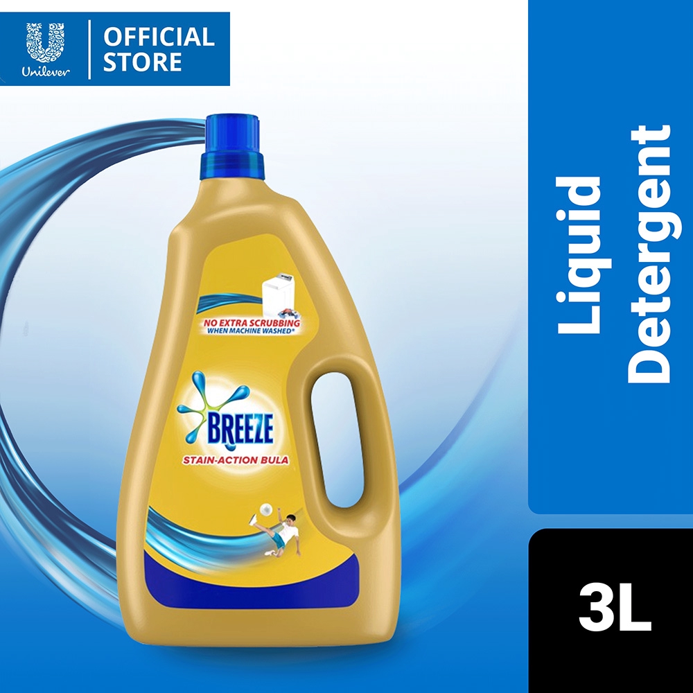 Breeze Liquid Detergent Stain Action Bula 3L Shopee Philippines