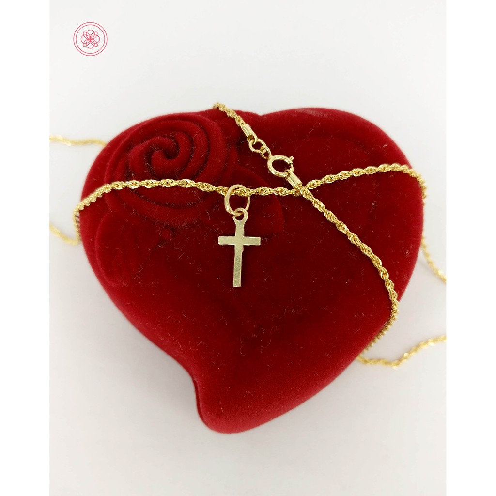 COD PAWNABLE 18k Saudi Gold Cross Necklace Shopee Philippines