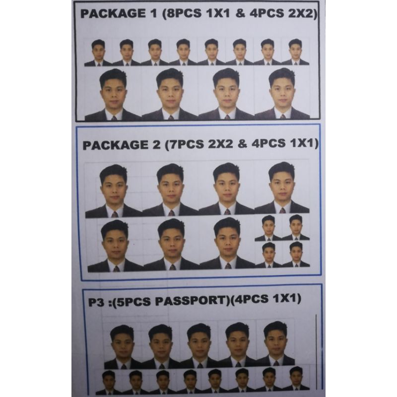 2x2,1x1 pictures packages Shopee Philippines