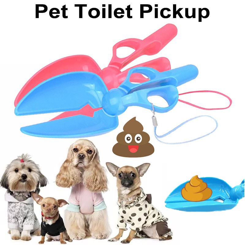 Robin.Plastic Scissor Shape Dog Poop Clamp Portable Cat Poop Picker Pet