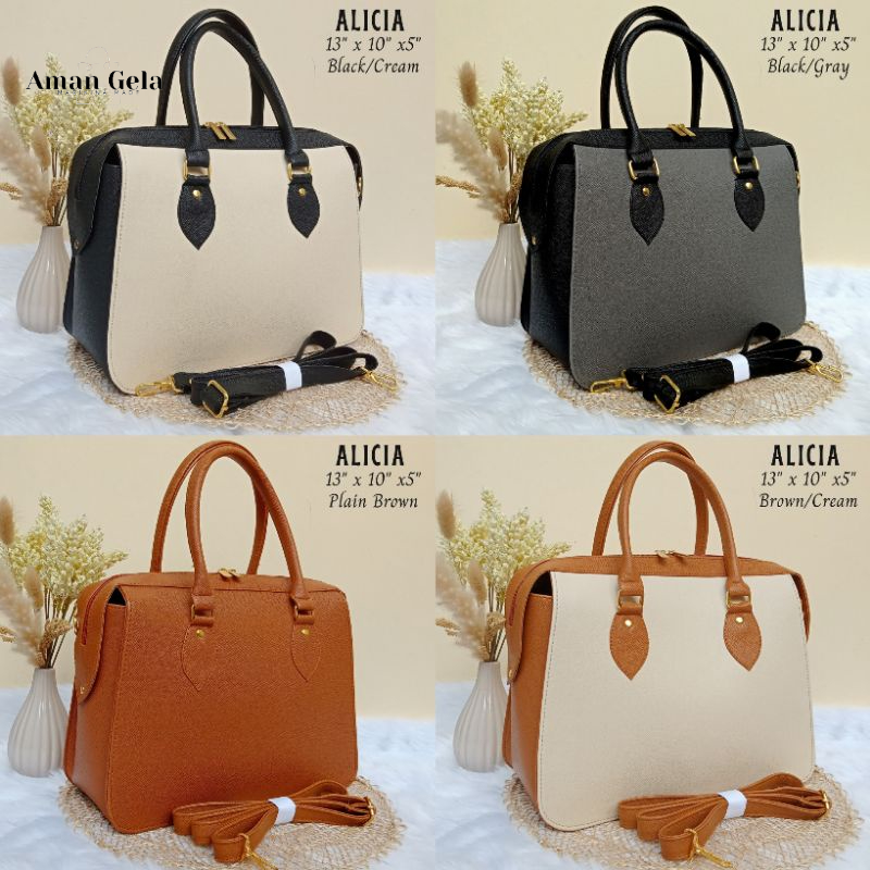 (ALICIA) ORIGINAL Marikina made bags,Handbag,Slingbag. Shopee Philippines