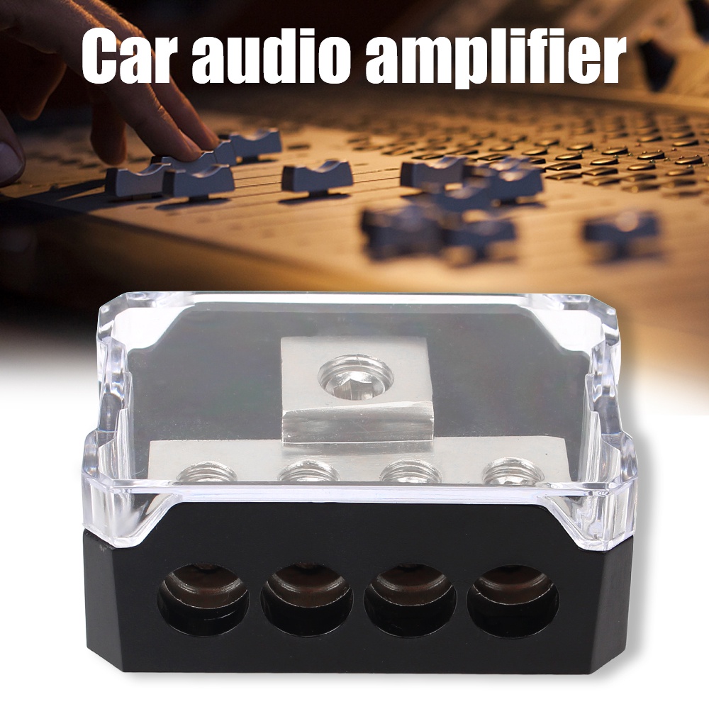 4GA Out Distribution Blocks for Car Audio Stereo Amplifier 4 Way Ground