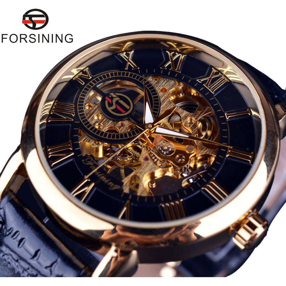 FORSINING Original Watch Hollow Mechanical Watches Men Sport Luxury